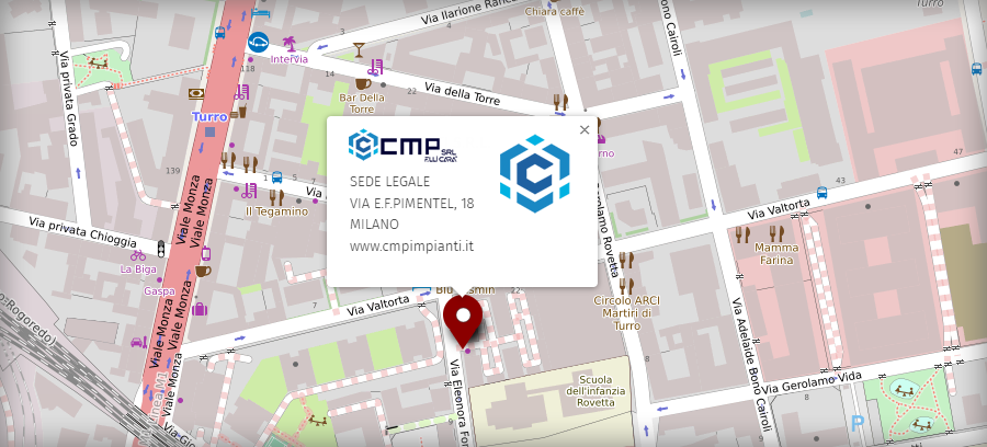 CMP IMPIANTI SEDE LEGALE
VIA E.F.PIMENTEL, 18 - 20127 MILANO